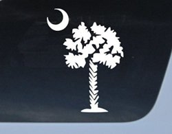  Eyecandy Decals South Carolina Palmetto Moon (Detailed Style)  5 Decal Sticker Blue : Automotive