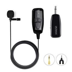 Wireless Lavalier Microphone 2.4G Wireless Microphone System With Lavalier Lapel Mics Transmitter&receiver For Conference Speaker Teaching Tour Gu