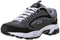 Skechers Sport Men's Stamina Nuovo Lace-up Sneaker Charcoal black 13 M Us