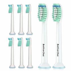 Compatible Philips Sonicare Sensitive Replacement Toothbrush Heads For Sensitive Teeth 8 Pack White. Soft Brush Heads For Gentle Yet Effective Cleaning.