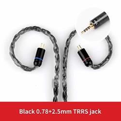 Trn T2 16 Core Silver Plated Copper Upgraded Hand-woven Cable Fits For Kz ES4 ZS6 ZS5 Zst Zsr ZS10 ZS3 Tfz ES3 TRNV10 Earphones 0.78MM+2.5MM