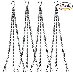 Lbze 4 Pack Hanging Chain Flower Pot Basket Replacement Chain Hanger For Bird Feeders Planters Lanterns And Ornaments 24 Inch