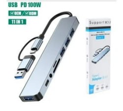 11-IN-1 USB C Hub Docking Station Type C To USB 3.0 HDMI Adapter