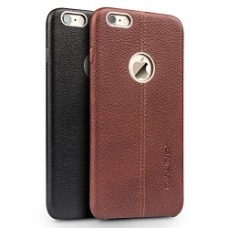 Qialino Phone Case Multifunctional Shockproof Anti-fall Buckskin Hand-made Phone Shell Phone Cover For Iphone 6 6S
