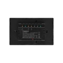 T3US Us Plug WIFIRF433 Touch Panel Switch - Black 1 Gang