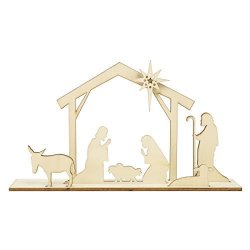 Kaisercraft Nativity Wood Flourishes Scene Scrapbooking Kit 8.66 By 5 By 1.75