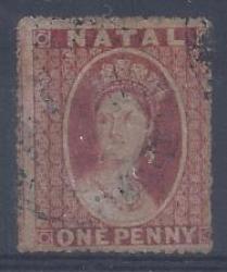 Natal 1862 1d Rose Red Fine Used