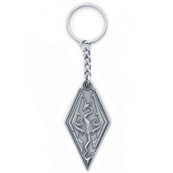 The Elder Scrolls Skyrim Dragon Symbol Metal Keychain