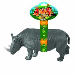 Rhino Toy Animal Adventure Replica Figure By Deluxebase. These Large Sized Rhino Animal Figures Are The Ideal Safari Animal Toys For Kids.