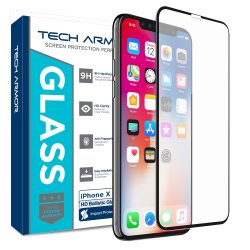 Tech Armor Apple Iphone X xs Edge To Edge Glass Screen Protector 1-PACK Case-friendly Tempered Glass 3D Touch Accurate Designed For New 2018 Apple