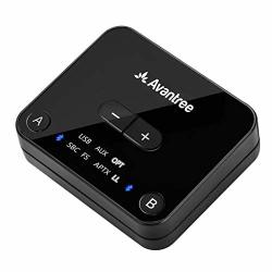 2020 Avantree Bluetooth 5.0 Transmitter For Tv PC With Volume Control Aptx Low Latency Wireless Audio Adapter For 2 Headphones Optical Digital Aux Rca