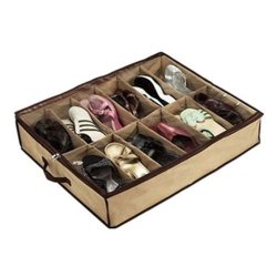 Shoe Box 12 Pocket Under Bed Foldable Shoe Container Storage Organizer Holder
