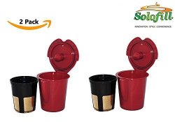 Solofill V1 Gold Cup 24K Plated Refillable Filter Cup For Coffee Pod 2 Pack