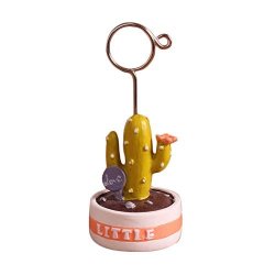 Nacola Cute Cactus Photo Clips Resin Note Memo Card Holder MINI Plant Reserved Number Clip Table Decoration For Home Office