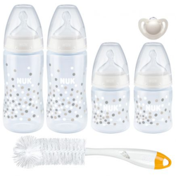 Nuk First Choice+ Temperature Control 4 Bottle Starter Pack - Confetti