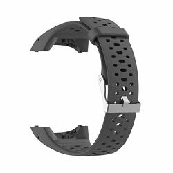 MCHOME11 Watch Band Compatible With Polar Watch Soft Silicone Watchband Wrist Strap For Polar M400 M430 Gps Running Smart Watch Grey