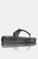 Footwork Ladies Kerryn Flat Sandals - Black - Black UK 5