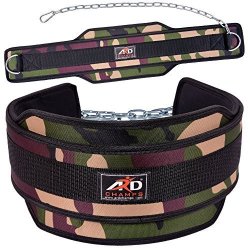 Ard Champs Weight Lifitng Neoprene Belt Dipping Belt Excercise Belt Heavy Chain Camoflague Colors Green Camo