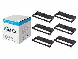Suppliesmax Compatible Replacement For Ncr 7167 7168 7186 Black P.o.s. Printer Ribbons 6 PK 127035