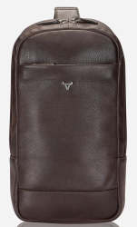 Brando Kudu Leather Single Strap Backpack Brown