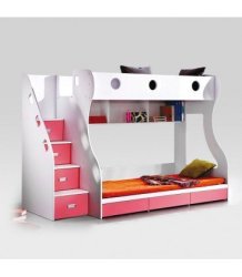 STORAGE Bunk Bed Pink Kids Bunk Beds For