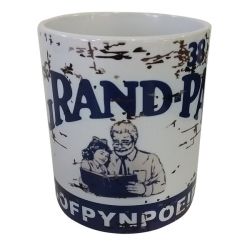 Vintage 'kitchen Tin' Coffee Mug - Grand-pa Headache Powder Mug