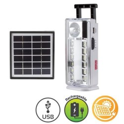 Eurolux Rechargeable LED Emergency Light 5W White & Solar Panel