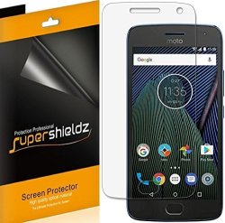 6-PACK Supershieldz For Motorola "moto G5 Plus" Moto G Plus 5TH Generation Screen Protector Anti-bubble High Definition Clear Shield + Lifetime Replacements Warranty- Retail Packaging