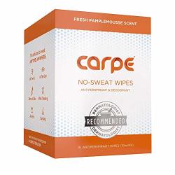 Carpe Antiperspirant Body Wipes - Dermatologist Recommended Non-irritating Residue-free And Sweat Blocking Great For Hyperhidrosis - 15 Individually Wrapped Wipes.