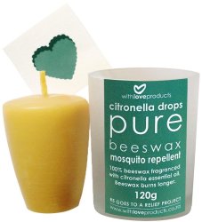 Citronella Drops Beeswax Candle