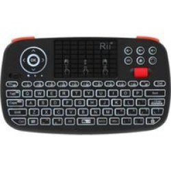 Rii Wireless Qwerty Backlit Gamepad Touchpad|keyboard|bumpers|scroll Wheel Black