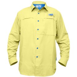 Pelagic Long Sleeve Eclipse Guide Shirt - Yellow - L Yellow