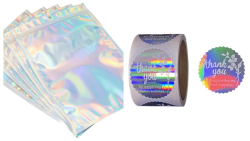 Resealable Holographic Gift Travel Packaging Food Florist School Bags