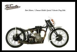 Burt Munro Duncan Meikle Special Velocette Drag Bike - Classic Metal Sign