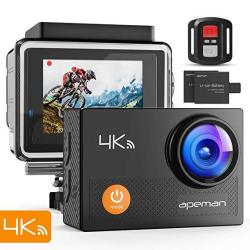 APEMAN Action Camera 4K Wifi 16MP Waterproof Underwater Camera Ultra Full HD Sport Cam 30M Diving With 2 Lcd 170 Degree Wide-angle 2.4G Remote