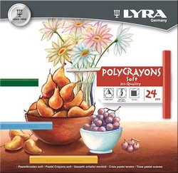 Polycrayons Pastels - 24 Colours In Box