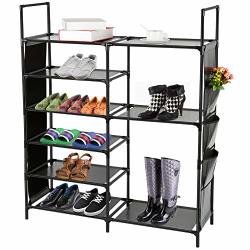 Dazhom 6 Tier Shoe Rack Non Woven Fabric Shoe Storage Organizer Stackable Shoe Tower Shoe Rack Closet Portable Boot Organizer Shoe Racks Space Saving Metal Durable Reviews Online Pricecheck