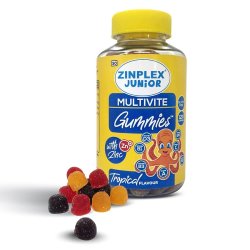 Zinplex Junior Multivite Gummies 120S Tropical Flavour.