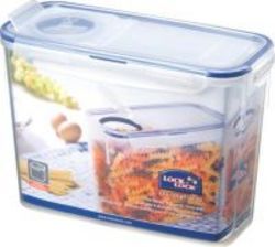 Lock & Lock Rectangle Dry Storage Cereal Container With Flip Lid 2.4 Litres blue