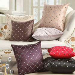 X2 Purple Pillow Case 18" Sofa Case Cushion Cover Decorative - 1 Pair