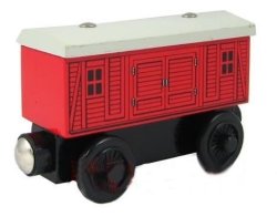 Red Baggage Car - Thomas & Friends Wooden Railway Tank Train Engine - Brand New Loose