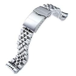 Angus 20MM Jubilee Watch Bracelet For Seiko MM300 SBDX001 Brushed polished V-clasp