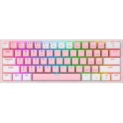 Redragon K616 Fizz Pro 61-KEY Rgb Mechanical Gaming Keyboard - Pink white