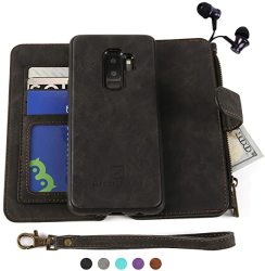 Modos Logicos Samsung Galaxy S9 Case Detachable Wallet Folio 2 In 1 Zipper Cash Storage Up To 14 Card Slots 1 Photo Window Pu Leather Purse Clutch