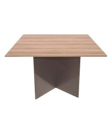 Cardiff Conference Table - Square 120CM - Sahara & Storm Grey