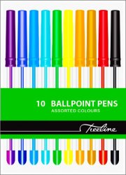 Treeline Coloured Pens Assorted Wallet 10