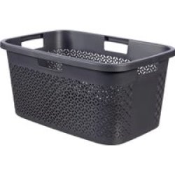 By Keter Terrazzo Laundry Basket - Black