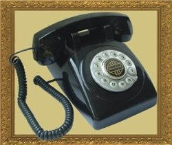 Paramount Retro 1950 Desk Phone Black With Touch Tone Rotary Design