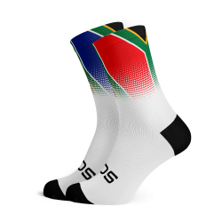 South Africa Flag Socks - Small White