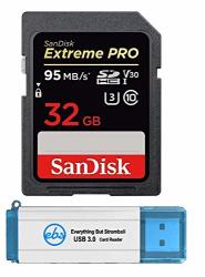 Sandisk 32GB Sdhc Sd Extreme Pro Memory Card Bundle Works With Nikon D3500 D7500 D5600 Digital Dslr Camera 4K V30 U3 SDSDXXG-032G-GN4IN Plus 1